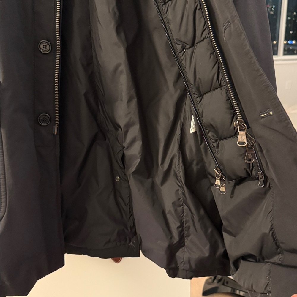 Moncler Men's Insulated Black Trench Coat - Picture 9 of 14
